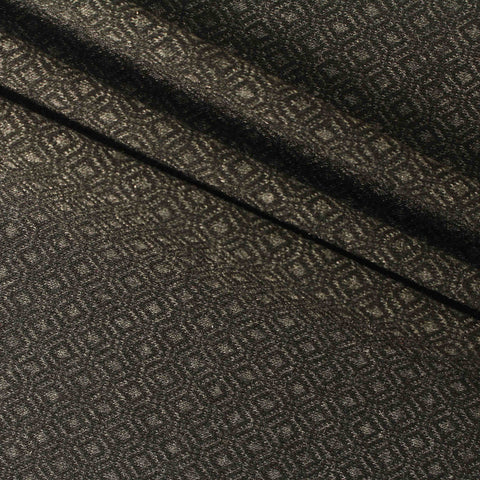 Dark Grey Diamond Interlock Knit, Poly-Viscose