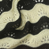 Jacquard Polyester Cotton Pointelle Knit Fabric, 320 gsm, 155 cm — Black — photo 3