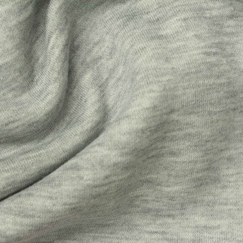 Light Grey Heathered-Marl French Terry, Poly-Cotton, 275 gsm