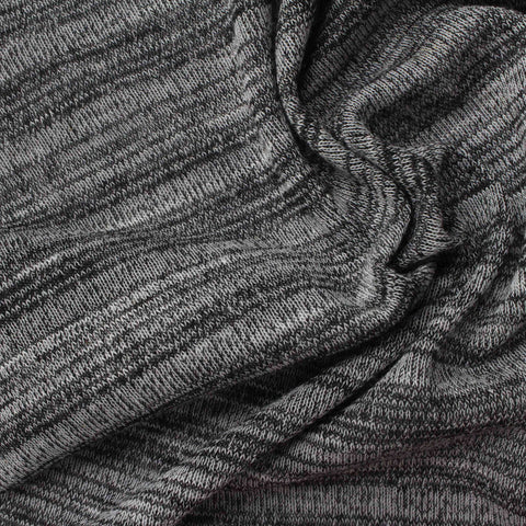 Black Marl Chunky Knit, Polyester, 188 gsm