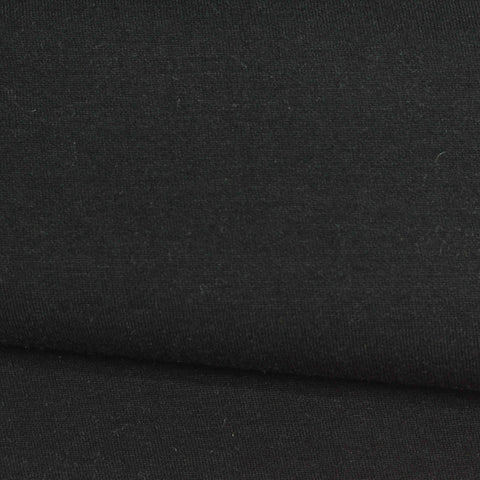 Scuba Knit Fabric, 310 gsm, 160 cm — Black