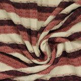 Cream Horizontal-Stripe Rib Knit, Poly-Viscose — photo 3