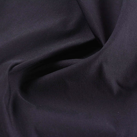 Viscose Nylon Stretch Bengaline Fabric, 281 gsm, 147 cm — Black