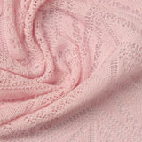 Pink Leaf Pointelle Knit, Polyester — photo 3