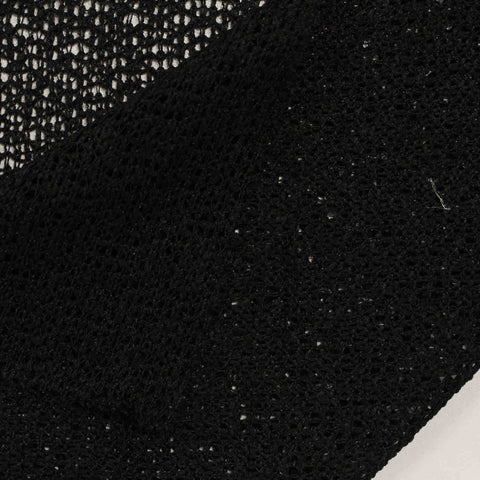 100% Polyester Linen-Look Fabric, 133 gsm, 145 cm — Black