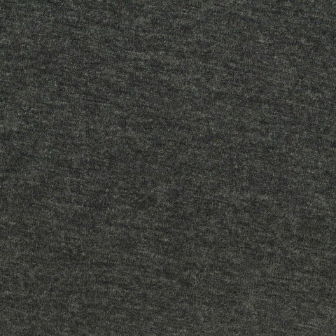 Dark Grey Heathered-Marl Jersey Knit, Poly-Cotton, 140 gsm