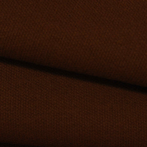 Brushed Viscose Nylon Stretch Piqué Knit Fabric, 462 gsm, 150 cm — Brown