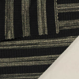 Black Vertical-Stripe Rib Knit, Polyester — photo 3