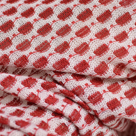 Jacquard 100% Polyester Chunky Knit Fabric, 209 gsm, 155 cm — Pink