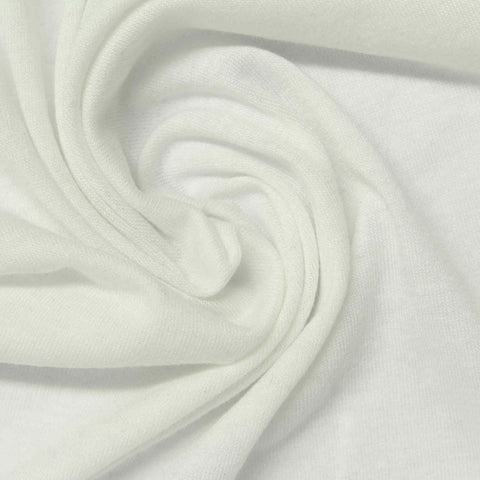 Polyester Viscose Stretch Jersey Knit Fabric, 130 gsm, 160 cm — White