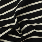 Black Stripes Ponte Knit, Poly-Viscose — photo 3