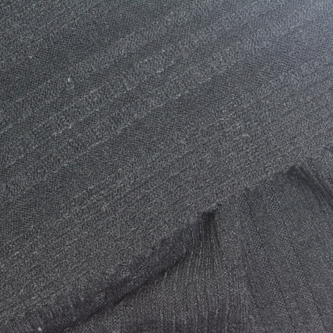 Polyester Viscose Stretch Rib Knit Fabric, 280 gsm, 145 cm — Grey