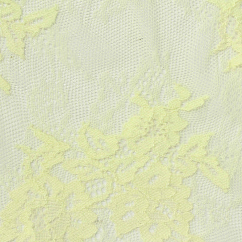Light Yellow Floral Lace, Nylon, 85 gsm