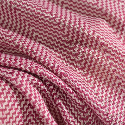 Red Chevron Jersey Knit, Polyester