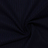 Dark Blue Pinstripe Jersey Knit, Polyester — photo 3