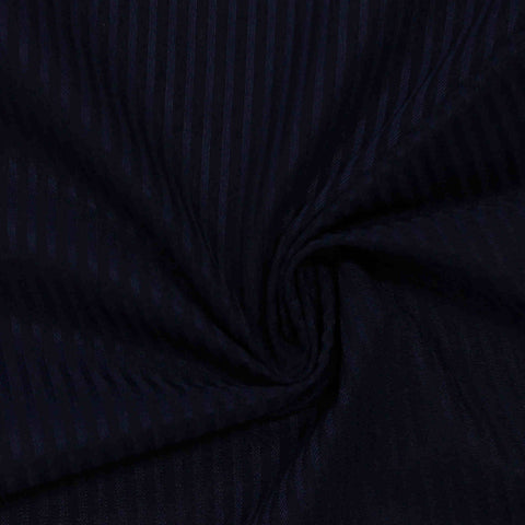 Dark Blue Pinstripe Jersey Knit, Polyester