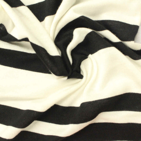 Black Stripes Knit, Viscose