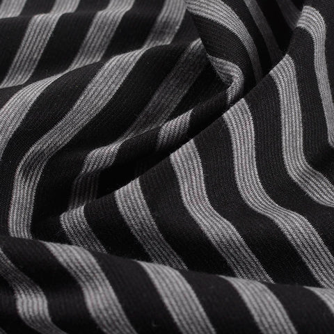 Black Stripes Knit, Poly-Viscose