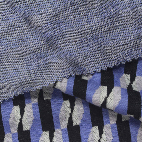 Black Geometric Jacquard, Cotton, 255 gsm