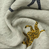 Yellow Leopard French Terry, Poly-Cotton — photo 3