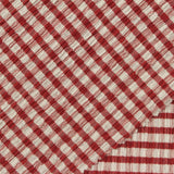 Red Horizontal-Stripe Crepe, Poly-Cotton — photo 3