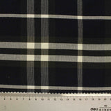 Black Plaid Woven, Poly-Cotton — photo 3