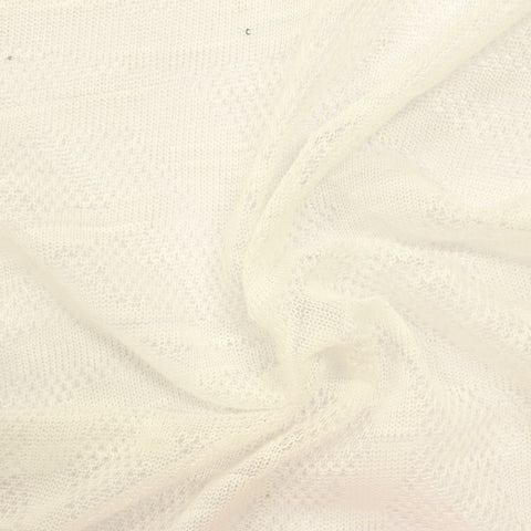 Cream Tone-on-Tone Dot Mesh, Polyester, 106 gsm