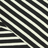 Black Horizontal-Stripe Knit, Poly-Viscose — photo 3