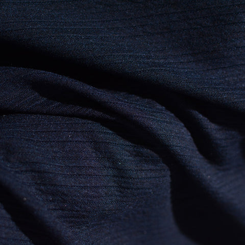 Striped Knit Fabric, 310 gsm, 160 cm — Navy