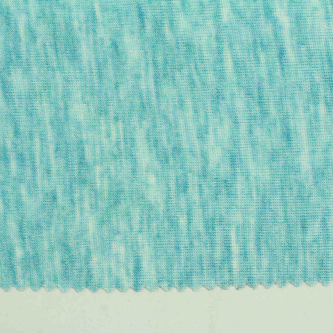 Aqua Marl Rib Knit, Poly-Viscose