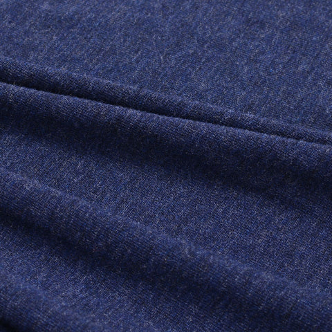 Navy Heather Jersey Knit, Viscose