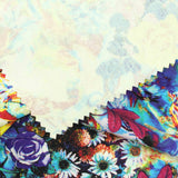Purple Floral Bengaline, Viscose-Nylon — photo 3