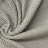 Brushed Polyester Viscose Stretch Rib Knit Fabric, 180 gsm, 170 cm — Grey — photo 3