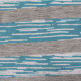 Blue Horizontal-Stripe Jersey Knit, Poly-Viscose — photo 3