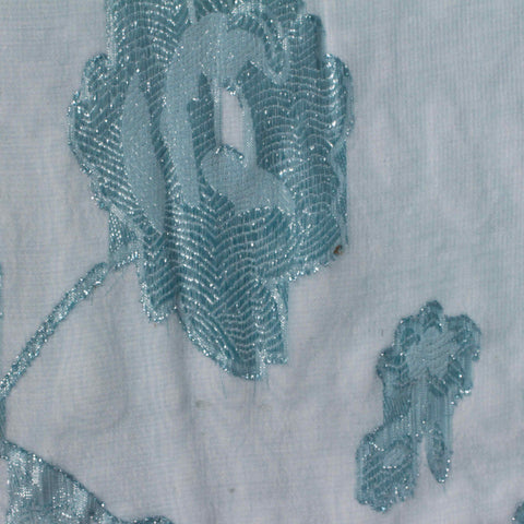 Blue Floral Chiffon, Polyester