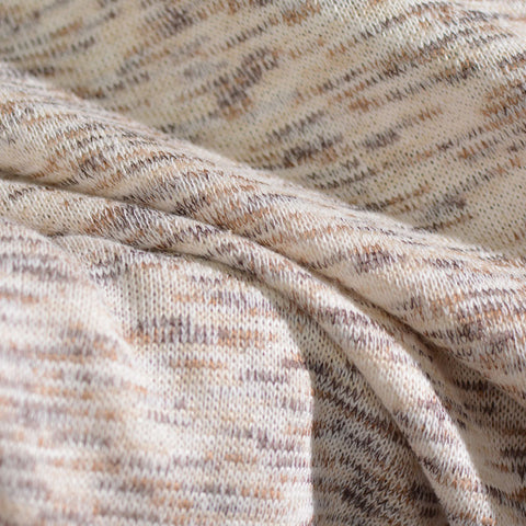Light Beige Marl French Terry, Cotton-Poly, 224 gsm