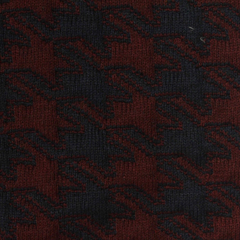 Dark Red Geometric Jacquard, Polyester