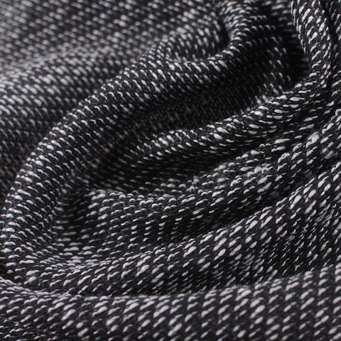 Black Marl French Terry, Polyester, 250 gsm