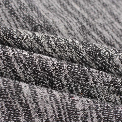 Black Marl French Terry, Cotton-Poly, 190 gsm