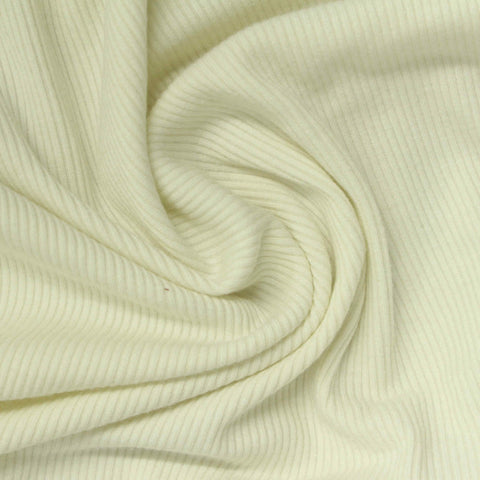 Polyester Stretch Rib Knit Fabric, 320 gsm, 128 cm — Beige