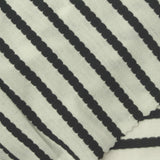 Black Horizontal-Stripe Knit, Poly-Viscose — photo 3