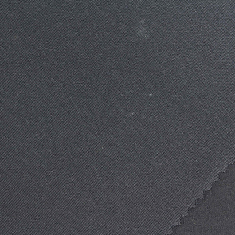 Dark Charcoal Brushed Rib Knit, Cotton