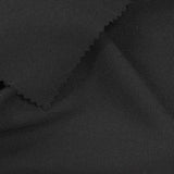 Polyester Viscose Stretch Linen-Look Fabric, 154 gsm — Black — photo 3