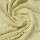 Yellow Eyelet Pointelle Knit, Cotton-Poly — photo 3