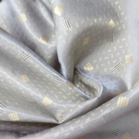 Gold Squares Jacquard, Poly-Viscose