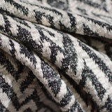 Black Geometric-Zigzag Chunky Knit, Cotton-Poly — photo 3
