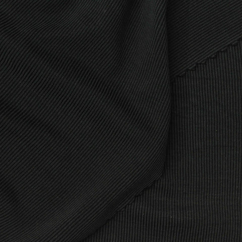 Modal Polyester Interlock Knit Fabric, 160 gsm — Black