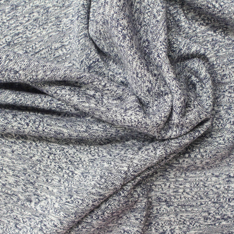 Heather Grey Marl Jersey Knit, Viscose-Poly, 200 gsm