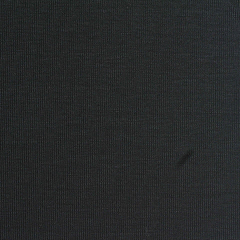 Tencel Lyocell Polyester Rib Knit Fabric, 250 gsm, 170 cm — Black