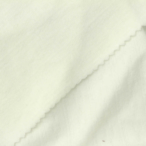 Cream Vertical-Line Rib Knit, Cotton
